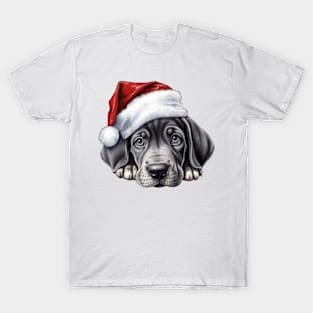 Christmas Peeking Puppy T-Shirt